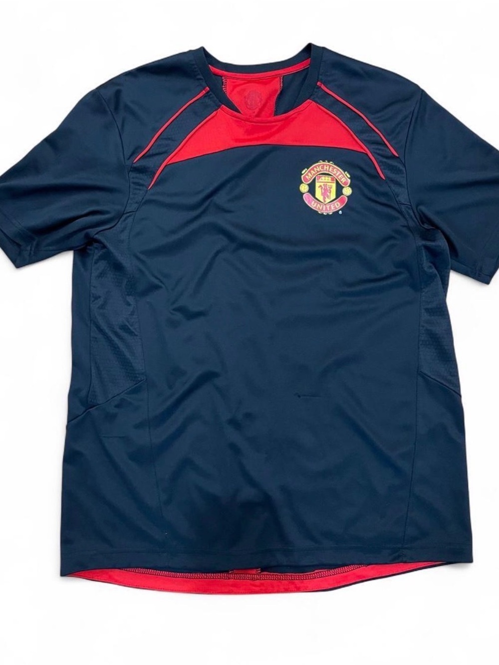 adidas Navy and Red Manchester United Training Jersey
